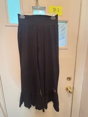 Matilda Jane Black Maxi pants with Ruffle Hem